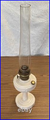 Aladdin Alacite Tall Lincoln Drape Oil Lamp with Model B Burner c. 1942-50s