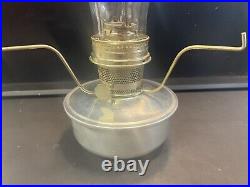 Aladdin Aluminum base Model 23 Kerosene Oil Lamp Burner Vintage Original Glass