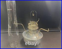 Aladdin Aluminum base Model 23 Kerosene Oil Lamp Burner Vintage Original Glass