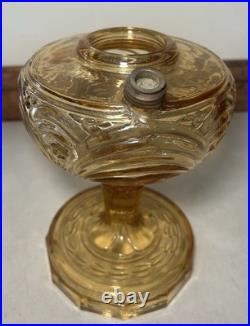 Aladdin Amber Filigree Stem B-52 Oil Lamp Shade Model B Burner Nu Type