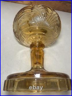 Aladdin Amber Filigree Stem B-52 Oil Lamp Shade Model B Burner Nu Type