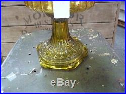 Aladdin Amber Glass Oil Kerosene Lamp Nu-Type Model B Corinthian Style, Complete