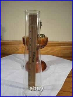 Aladdin Amber Short Lincoln Drape Model C Brass Burner New Wick Lox On Chimney