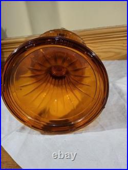 Aladdin Amber Short Lincoln Drape Model C Brass Burner New Wick Lox On Chimney