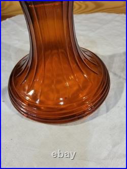Aladdin Amber Short Lincoln Drape Model C Brass Burner New Wick Lox On Chimney