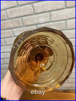 Aladdin Amber Washington Drape Glass Oil Lamp with NuType Model B Burner Orange