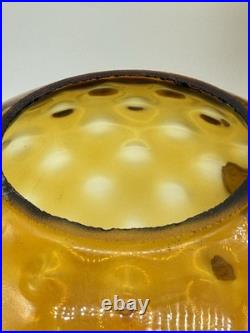 Aladdin Amber Washington Drape Oil Lamp With Fenton Style Glass Shade 21 Tall