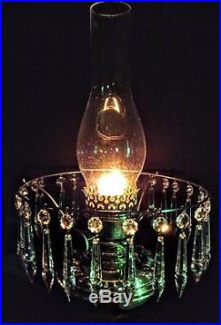 Aladdin Antique 1915-16 Polished Brass Model 6 Oil Lamp, With assorys/work's