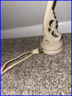 Aladdin Art Deco Uranium Alacite Glass Boudoir Lamp Ivory Unique HTF