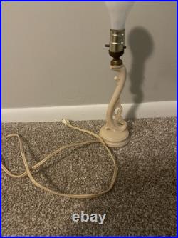 Aladdin Art Deco Uranium Alacite Glass Boudoir Lamp Ivory Unique HTF