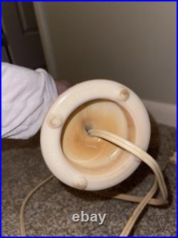 Aladdin Art Deco Uranium Alacite Glass Boudoir Lamp Ivory Unique HTF