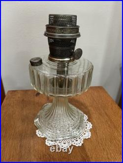 Aladdin B-100 Clear 1935 metal connector Corinthian Kerosene Oil Lamp