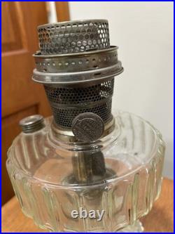 Aladdin B-100 Clear 1935 metal connector Corinthian Kerosene Oil Lamp
