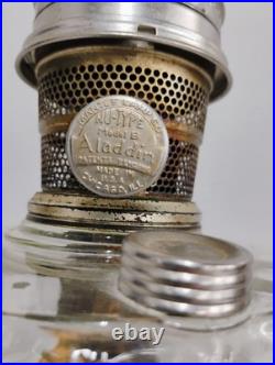 Aladdin B-104 Corinthian Clear/Black Oil Lamp 1936 With Model B Burner
