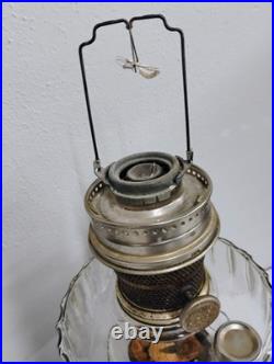Aladdin B-104 Corinthian Clear/Black Oil Lamp 1936 With Model B Burner