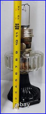 Aladdin B-104 Corinthian Clear/Black Oil Lamp 1936 With Model B Burner