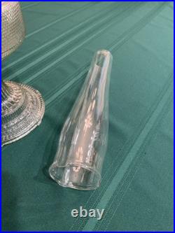 Aladdin B-104 Corinthian Clear Colonial Oil Lamp 1930's Model B Burner withchimney