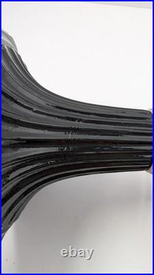 Aladdin B-104 Corinthian Oil Lamp Clear over Black Crystal 1936 Aladdin B-104 Corinthian Oil Lamp Clear over Black Crystal 1936