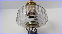 Aladdin B-104 Corinthian Oil Lamp Clear over Black Crystal 1936