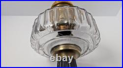 Aladdin B-104 Corinthian Oil Lamp Clear over Black Crystal 1936