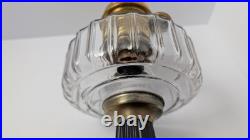 Aladdin B-104 Corinthian Oil Lamp Clear over Black Crystal 1936
