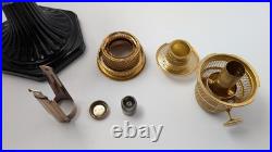 Aladdin B-104 Corinthian Oil Lamp Clear over Black Crystal 1936