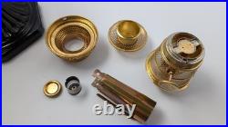 Aladdin B-104 Corinthian Oil Lamp Clear over Black Crystal 1936