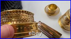 Aladdin B-104 Corinthian Oil Lamp Clear over Black Crystal 1936