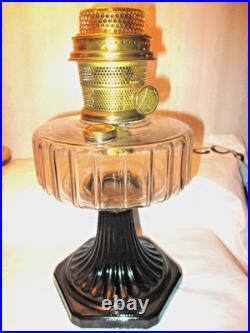 Aladdin B-104 Corinthian Oil Lampclear Font Black Foot