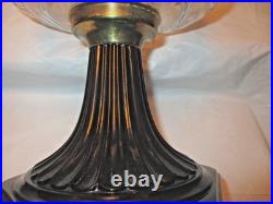 Aladdin B-104 Corinthian Oil Lampclear Font Black Foot