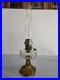 Aladdin B-106 Corinthian Clear Over Amber Oil Lamp, Model B Burner, Chimney 1936