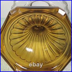 Aladdin B-106 Corinthian Clear Over Amber Oil Lamp, Nu-Type Model B Burner