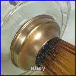 Aladdin B-106 Corinthian Clear Over Amber Oil Lamp, Nu-Type Model B Burner