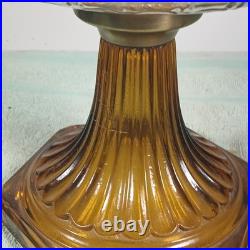 Aladdin B-106 Corinthian Clear Over Amber Oil Lamp, Nu-Type Model B Burner