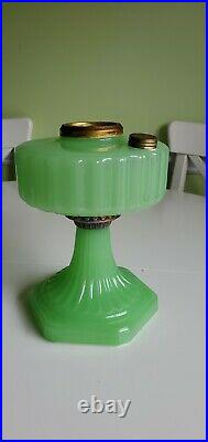 Aladdin B-111 Apple Green Moonstone Corinthian Glass Lamp Fount only