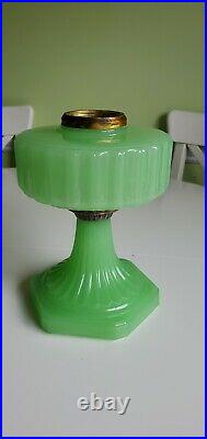 Aladdin B-111 Apple Green Moonstone Corinthian Glass Lamp Fount only