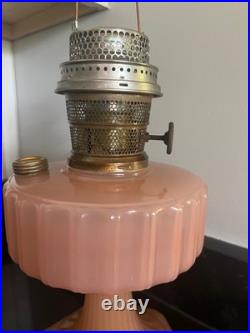 Aladdin B-112 Corinthian Rose Moonstone Lamp Base Vintage Original