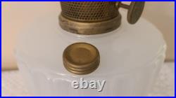 Aladdin B-114 White Moonstone Corinthian Oil Lamp With B Complete Burner