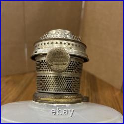 Aladdin B-114 White Moonstone Corinthian Oil Lamp With B Electrified Burner 12