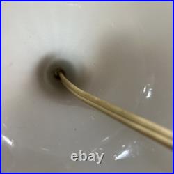 Aladdin B-114 White Moonstone Corinthian Oil Lamp With B Electrified Burner 12