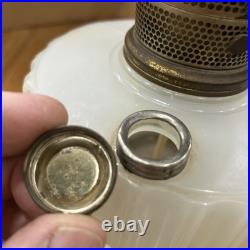 Aladdin B-114 White Moonstone Corinthian Oil Lamp With B Electrified Burner 12