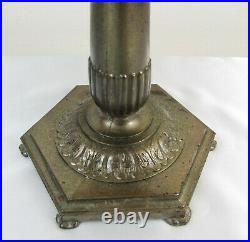 Aladdin B-132 rose Gold Orientale Oil Kerosene Lamp with Aladdin Chimney 1935-36