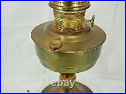 Aladdin B-139 brass plate Kerosene Oil Lamp Model B Burner Lox-on chimney