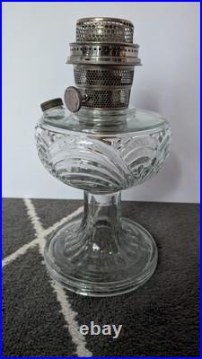 Aladdin B-39 Clear Washington Drape Oil Lamp 1939 With Model B Burner Uranium