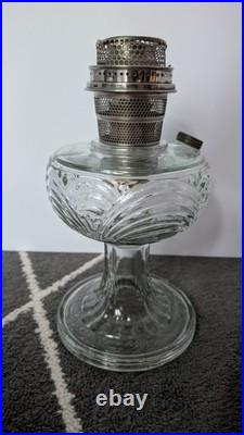 Aladdin B-39 Clear Washington Drape Oil Lamp 1939 With Model B Burner Uranium