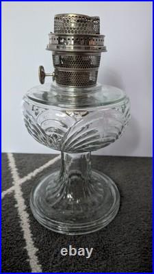 Aladdin B-39 Clear Washington Drape Oil Lamp 1939 With Model B Burner Uranium