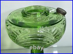 Aladdin B-54 Green Washington Drape Plain Stem Model B Burner Oil Lamp 1941 & 42