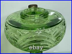 Aladdin B-54 Green Washington Drape Plain Stem Model B Burner Oil Lamp 1941 & 42