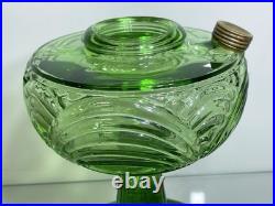 Aladdin B-54 Green Washington Drape Plain Stem Model B Burner Oil Lamp 1941 & 42