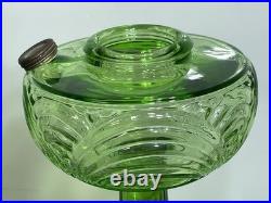 Aladdin B-54 Green Washington Drape Plain Stem Model B Burner Oil Lamp 1941 & 42